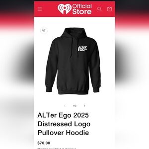 NWOT ALTER EGO 25 HOODIE